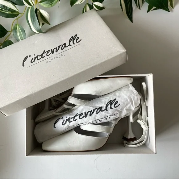 L'INRERVALLE White leather heels - Picture 3 of 3